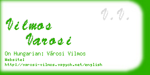 vilmos varosi business card